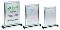 Jade Glass Chunky Rectangle Plaque (19mm Thick) 203mm (8