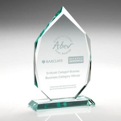 Jade Glass Diamond On Base (15mm Thick)