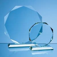 Jade Glass Facetted Octagon Award 115mm (4.5