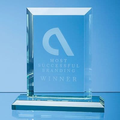 Jade Glass Mitred Rectangle Award (19mm Thick)