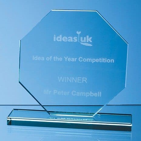 Jade Glass Octagon Award 150mm (5.9
