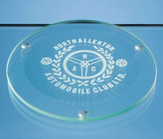Jade Glass Round Coaster 100mm (4