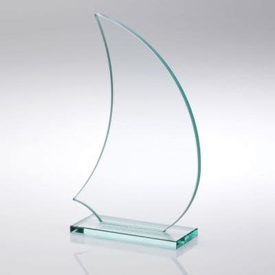Jade Glass Sail Award - 6mm Thick