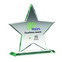 Jade Glass Star (10mm Thick) 133mm (5.25