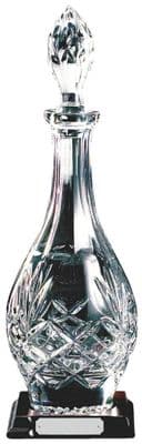 Lead Crystal Brandy Decanter on Wood Stand