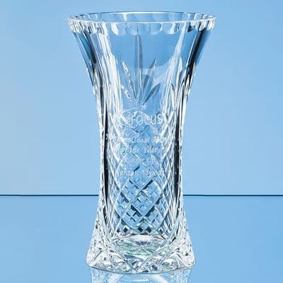 Lead Crystal Panelled Flared Vase