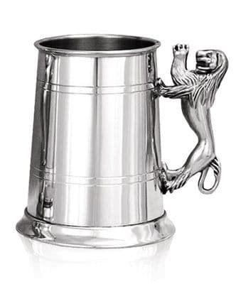 Lion Handle Pewter Tankard 1pt