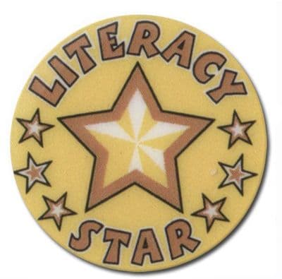 Literacy Star Vinyl 25mm Flat Centre - 5pcs