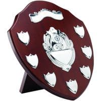 Mahogany Shield With Chrome Record Shields 229mm (9