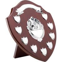 Mahogany Shield With Chrome Record Shields 229mm (9