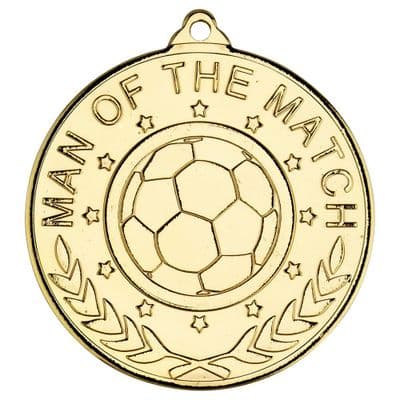 Man of the Match Gold 50mm Medal