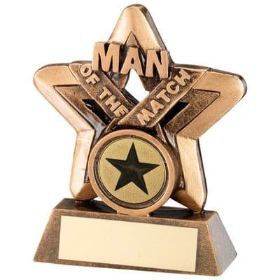 Man Of The Match Mini Star Trophy 95mm