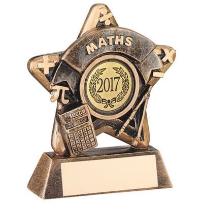 Maths Mini Star Trophy 95mm