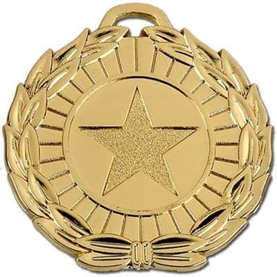 Mega Star Gold 50mm Medal