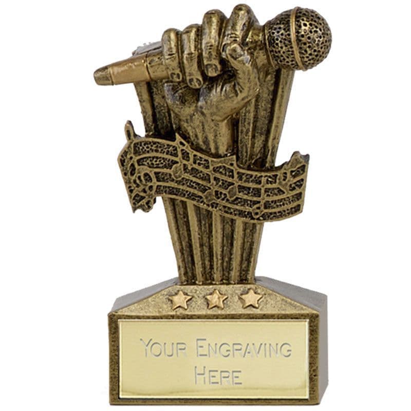 MICRO Microphone Trophy 75mm (3") TrophyMaster UK