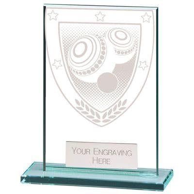 Millennium - Small Lawn Bowls Jade Glass Award