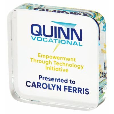 Mini Square Colour Printed Award 65mm