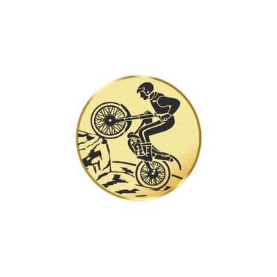 Motor Cycle /Trials Gold Metal 25mm Flat Centre - 5pcs