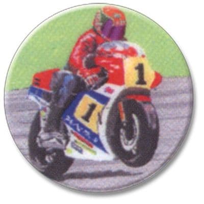Motorcycle Road race Vinyl 25mm Flat Centre - 5pcs