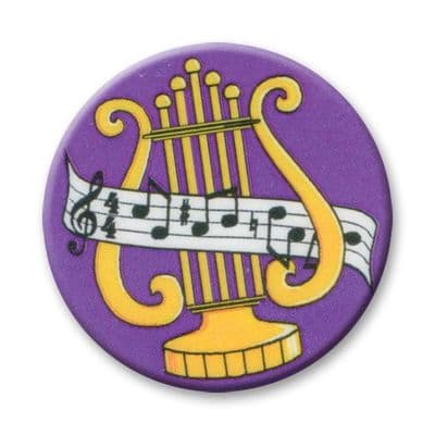 Music Lyre Vinyl 25mm Flat Centre - 5pcs