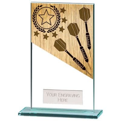 Mustang Darts Large Jade Glass Award