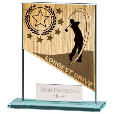 Mustang Longest Drive Small Jade Glass Award