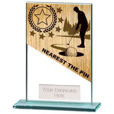 Mustang Nearest The Pin Large Jade Glass Award
