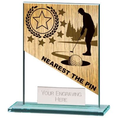 Mustang Nearest The Pin Small Jade Glass Award