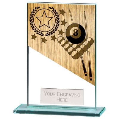 Mustang Pool Large Jade Glass Award