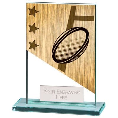 Mustang Rugby Small Jade Glass Award