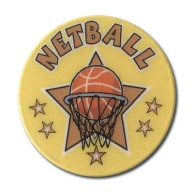 Netball Star Vinyl 25mm Flat Centre - 5pcs