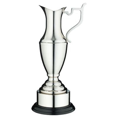 Nickel Plated Claret Jug on Black Base