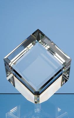 Optical Crystal Bevel Edged Cube
