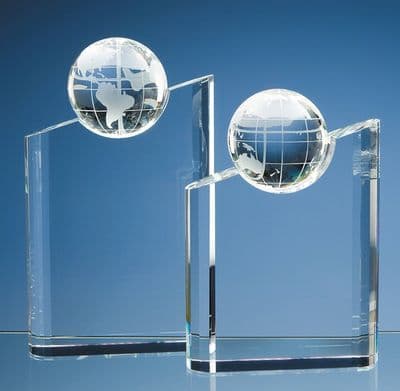 Optical Crystal Globe Mountain Award