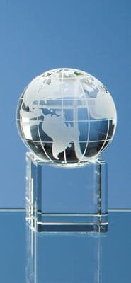 Optical Crystal Globe On Clear Base