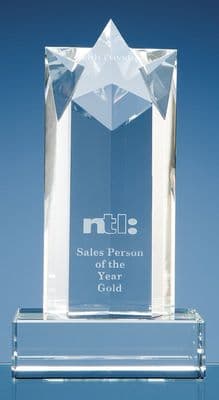 Optical Crystal Star Column Award 180mm (7