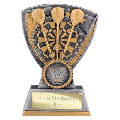 Optimum Darts Resin Award Antique Silver & Gold
