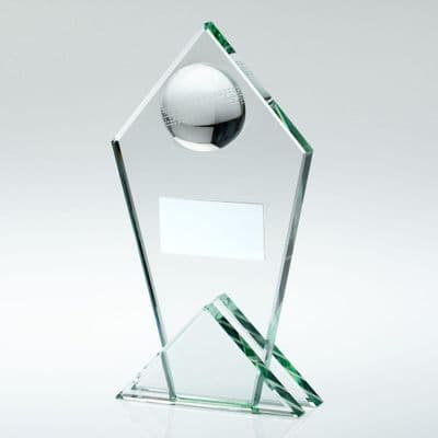 Peaked Range Jade Glass Cricket Trophy