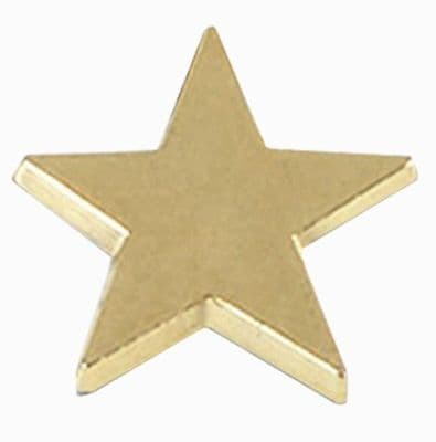 Pin Badge Flat Star Gold 16mm