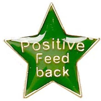 Pin Badge Positive Feedback Green 20mm