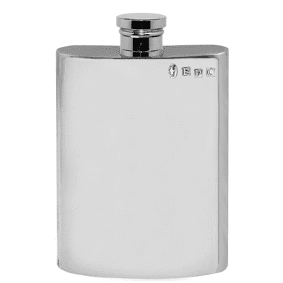 Plain  Hip Flask Pewter