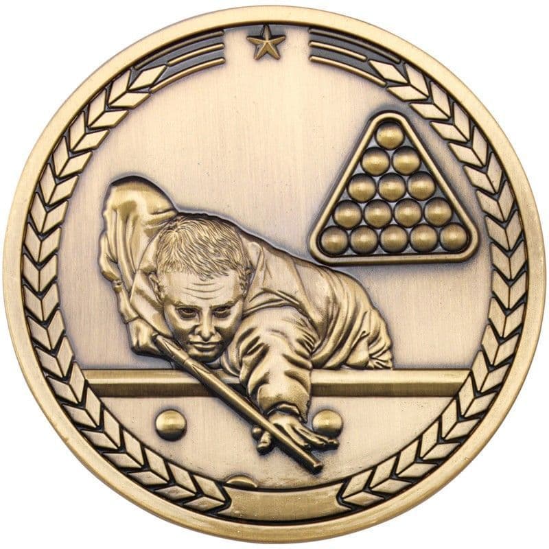Pool/Snooker 70mm Gold Medallion in Green Medal Box | TrophyMaster UK