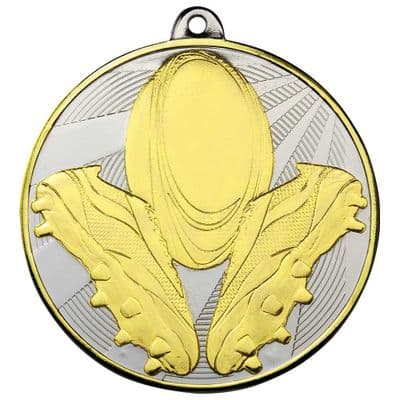 Premiership Rugby Boot & Ball 60mm Medal