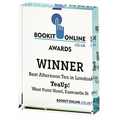 Premium Crystal Block Award for Colour Printing (20mm Thick)