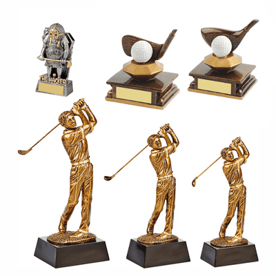 Premium Golf Competition 6 Piece Trophy Set