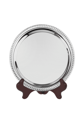 Premium Heavy Gauge Gadroon Nickel Plated Silver Salver