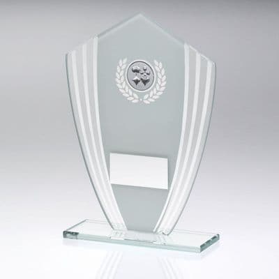 Prestige Wreath Glass Award with Cards Insert