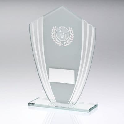 Prestige Wreath Glass Award with Netball Insert