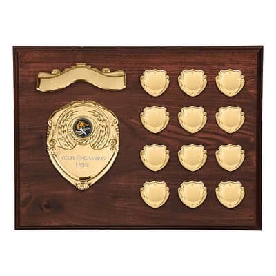 Principal Mahogany Annual Plaque 305mm x 230mm  12 Record Shields
