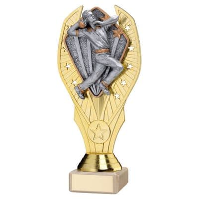 Pro-Star Cricket Bowler Marble Trophy